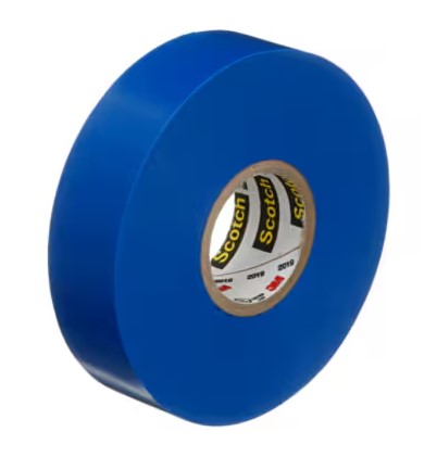 3/4 Inch x 66 ft Scotch 35 Vinyl Electrical Color Coding Tape Blue