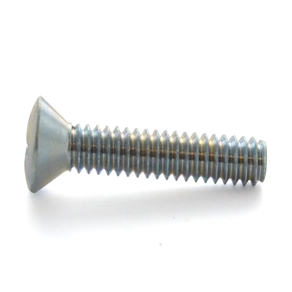 #10-32 x 1/2 Inch Fine Zinc Plated Steel #2 Phillips Drive Oval Countersunk Head Machine Screw