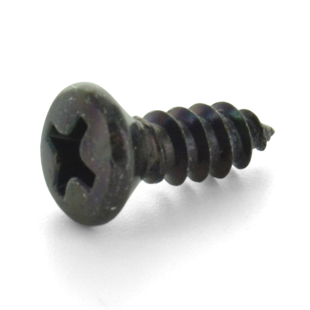 #6 x 3/4 Inch Black Oxide Alloy Steel Oval Head Type-Ab Self-Tapping Sheet Metal Screw