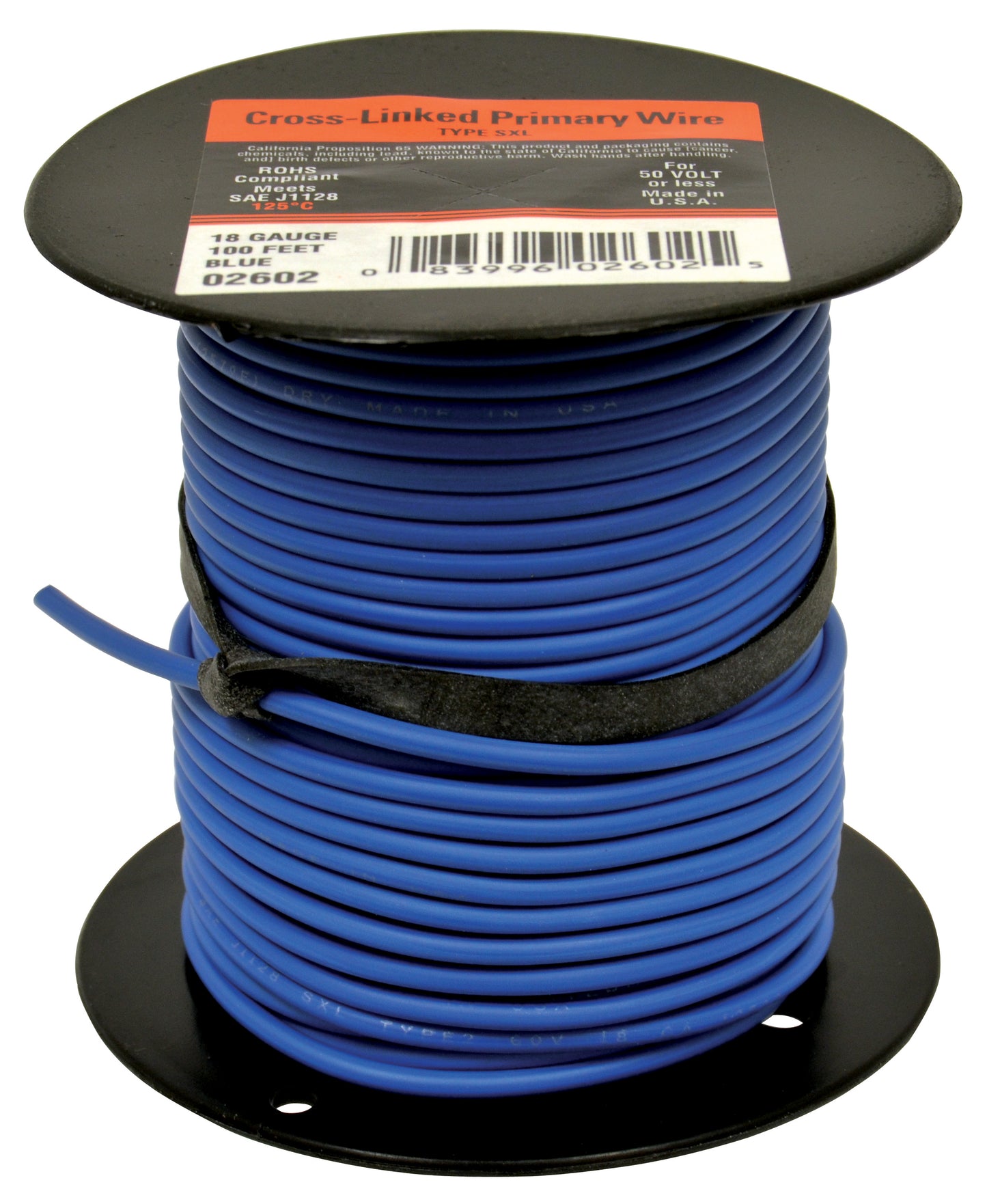 16 Awg Cross Link Primary Wire 100 Foot Roll Blue