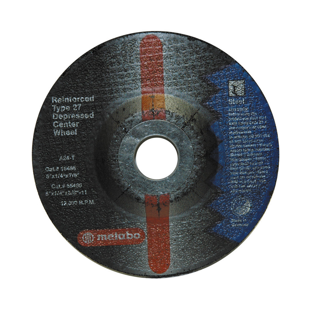 7 Inch x 1/4 Inch x 5/8-11 A24N Grit Aluminum Oxide Large Grinding Wheel