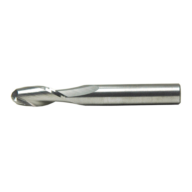 1/2 Inch x 1/2 Inch 2 Flute Regular Length Single Ball Nose End Mill