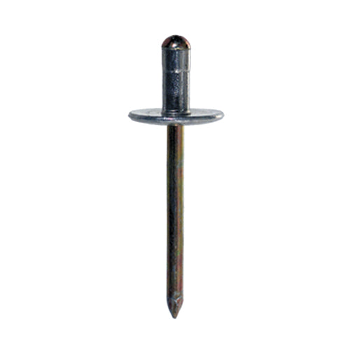 0.188 - 0.250 Inch Grip 3/16 Inch Dia x 0.45 Inch 18-8 Stainless Steel Large Flange Dome Head Blind Rivet