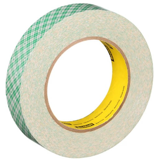 TAPE 3M 2-SIDE WHT 1 X 36YD