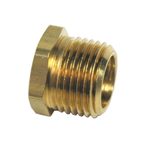 1/2 Inch x 3/8 Inch Brass Pipe Heavy Hex Bushing