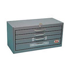 Master Tap Cabinet For Coarse and Fine Sizes 1/4 Inch To 1-1/2 Inch and Metric Sizes M2.5 To M30 Gray Metal