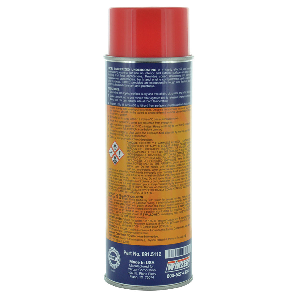 Winzer Excel Rubberized Undercoating 19.5 Oz Net Wt. - Aerosol