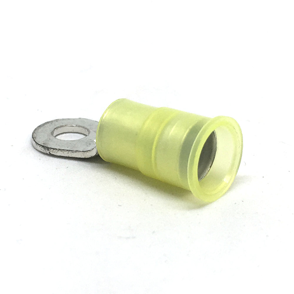 12-10 Gauge Nylon Insulated Ring Terminal Yellow #8 Stud