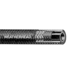 5/16 Inch Id x 39/64 Inch Od Black With Green Stripe Fiber Braid Cover Truck Hose - Sold Per Foot