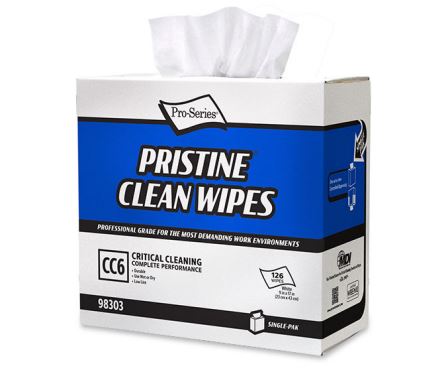 9" x 16-1/2" Pristine Clean Wipes 126 Wipes Per Pop-Up Box