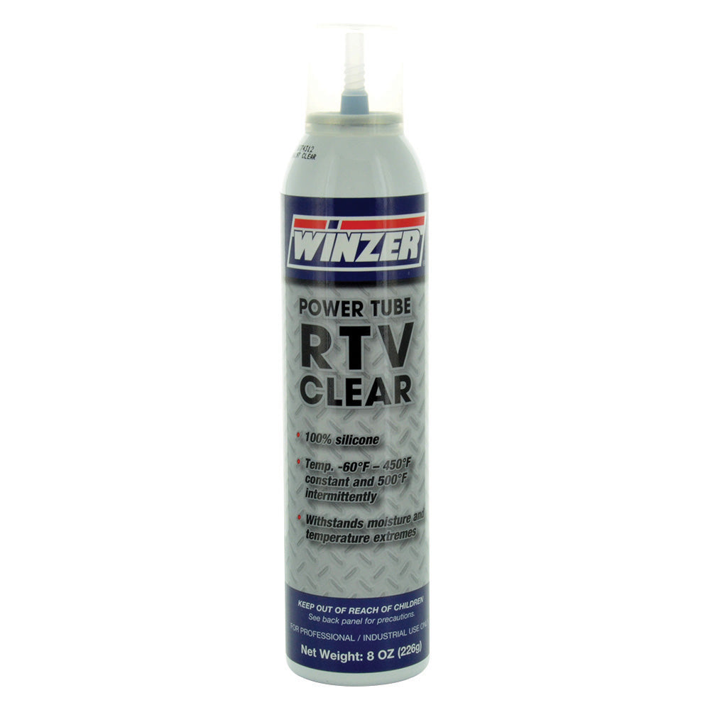 Winzer Power Tube RTV Silicone Clear - 6.75 Oz Net Wt. - Aerosol