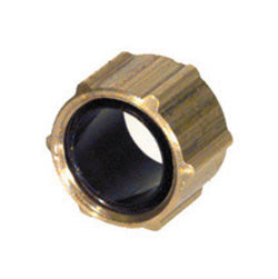 1/4 Inch Brass Poly-Fit Flareless Tube Nute with Plastic Sleeve Assembly