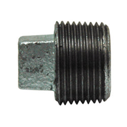 1 Inch Sch 40 Mnpt Galvanized Malleable Iron Square Head Pipe Plug
