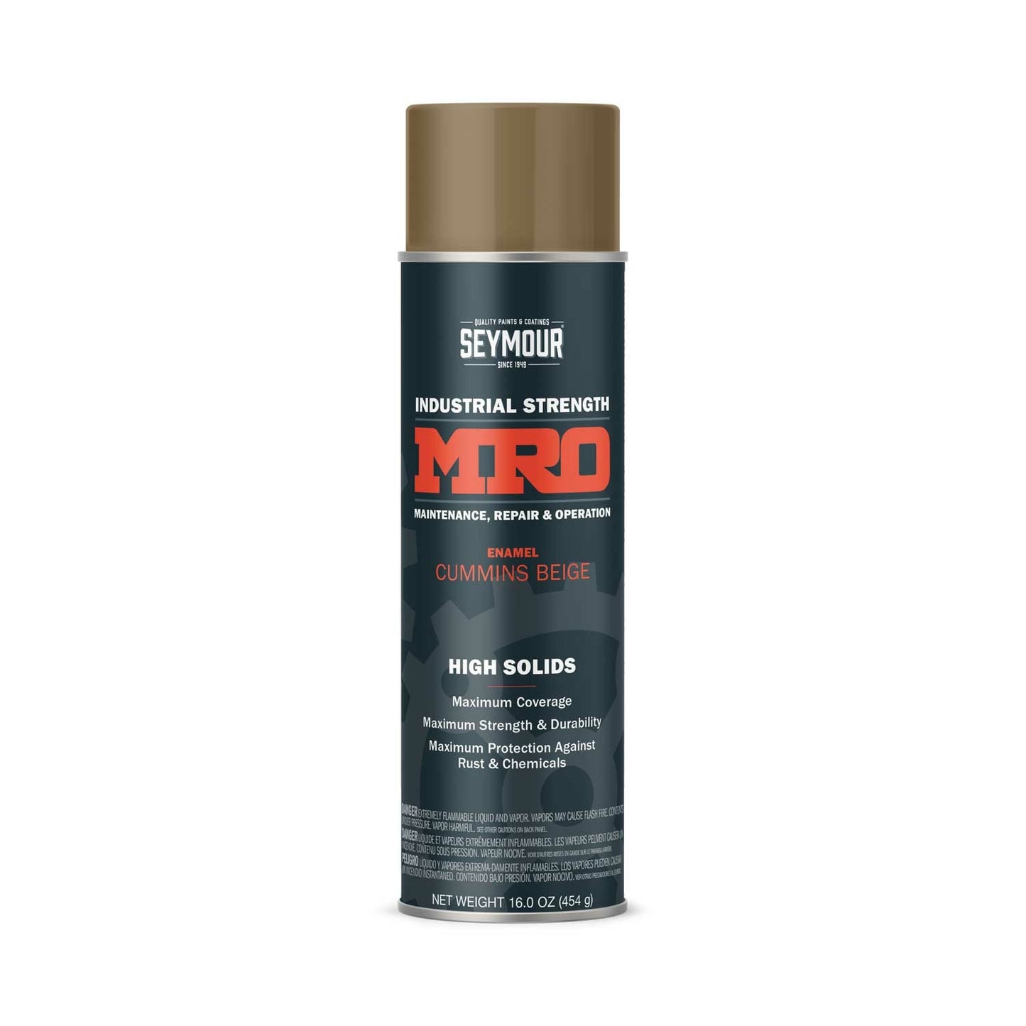 MRO Industrial High-Solids Spray Paint, Cummins Beige - 16 OZ. Net Fill Wt.