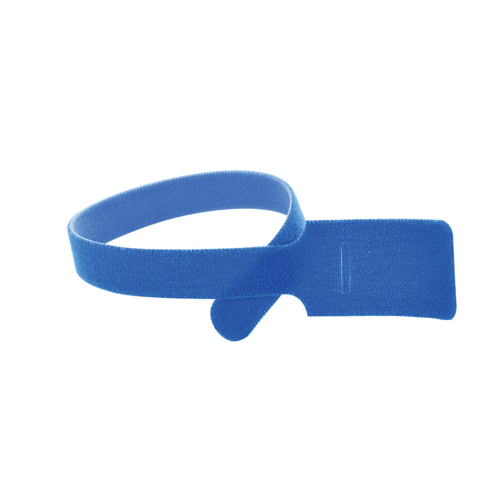 11 Inch x 1/2 Inch Velcro Grip Tie Resealable Cable and Wire Tie - Blue