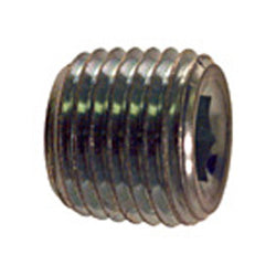 1/4 Inch 6000 psi Zinc Plated Yellow Dichromate Carbon Steel Hex Socket Plug