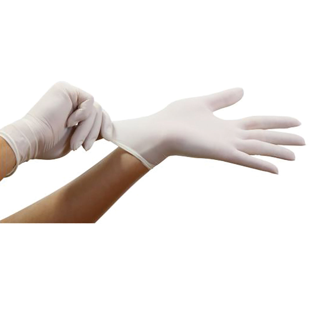 6mil Powder Free White Latex Exam Glove 100/Box Small