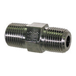 1/4 Inch 3000 psi Unplated T316 Stainless Steel Hex Pipe Nipple