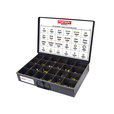 640 Piece Grade 8 Fastener Assortment Yellow Zinc USA