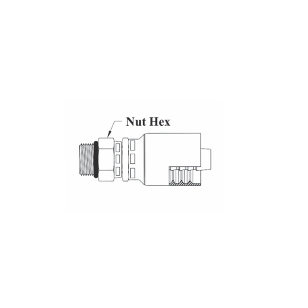 3/4 inch Hose x G-3/4-14 BSPP 60 Cone Female Swivel