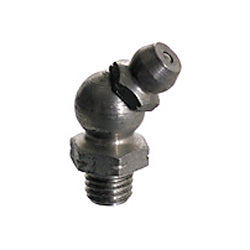 1/4-28 Passivated Stainless Steel 45 Degree Standard Shank Vanguard Hydraulic Grease Fitting