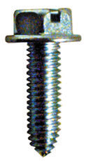 M6 x 1 x 20 mm Coarse Zinc Plated Steel Slotted Hex Washer Head License Plate Screw