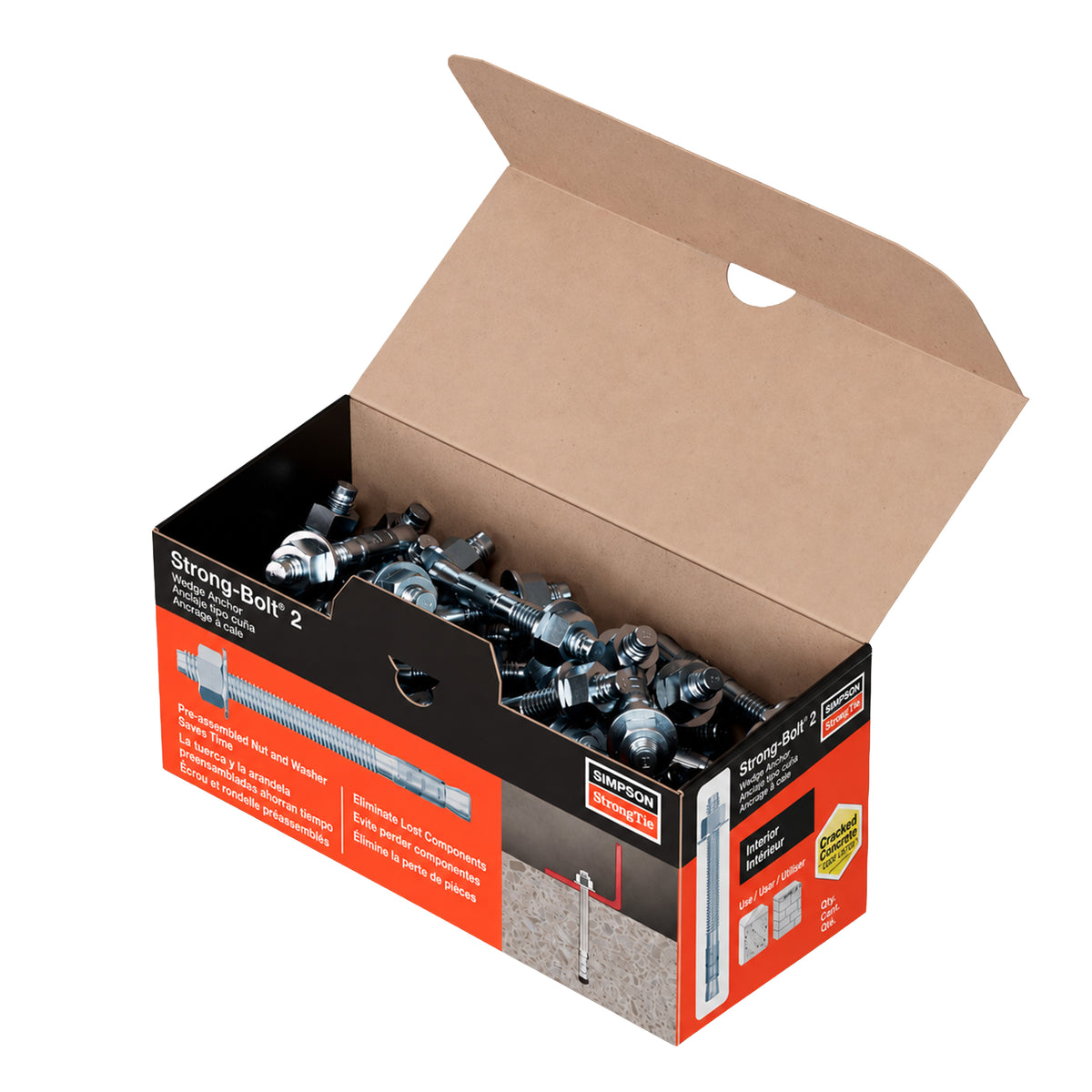 20 Piece /8 x 5 Strong Bolt 2 Wedge Style Expansion Anchor 316 Stainless Steel