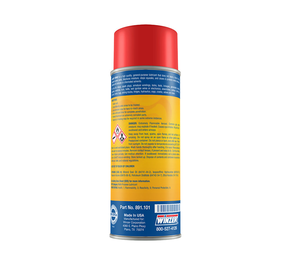 Winzer Four-Way Spray General Purpose Lubricant- 12 Oz Net Wt. - Aerosol