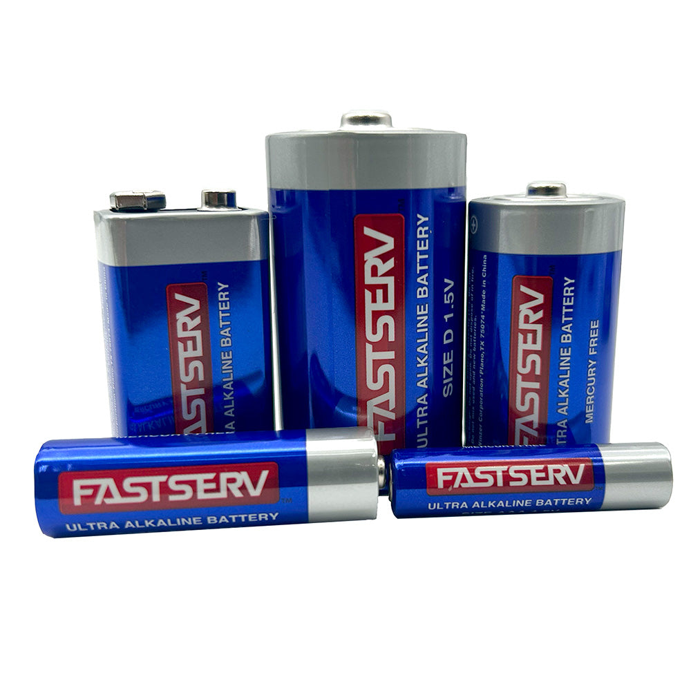Fastserv Ultra Alkaline Battery - D Cell - 2 Pack