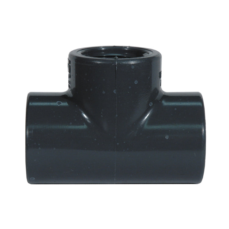 3/4 Inch Fipt Sch 80 Dark Gray Pvc Tee