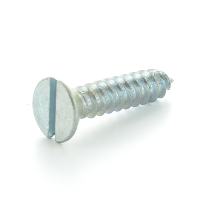 Slotted Flat Sheet Metal Screws Zinc Plated #12 x 3/4 - Clearance