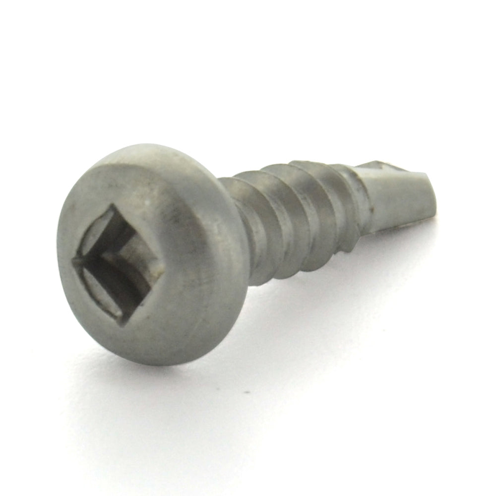 #8 x 3/4 Inch Passivated & Waxed 410 Stainless Steel #2 Point Pan Head Self-Drilling Tek Screw