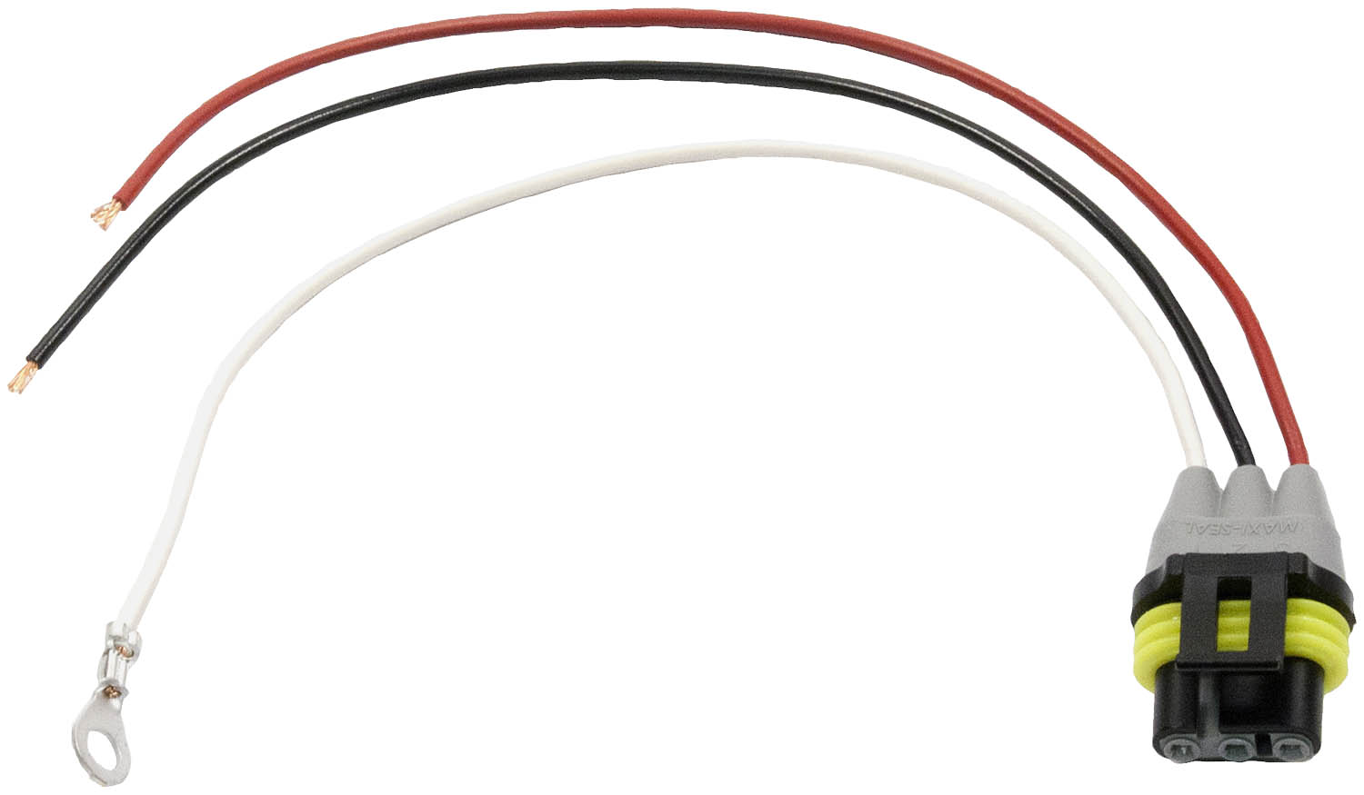 LED Plug- 3-Wire- Molded AMP- w/ Stripped Lead- Ring Terminal
