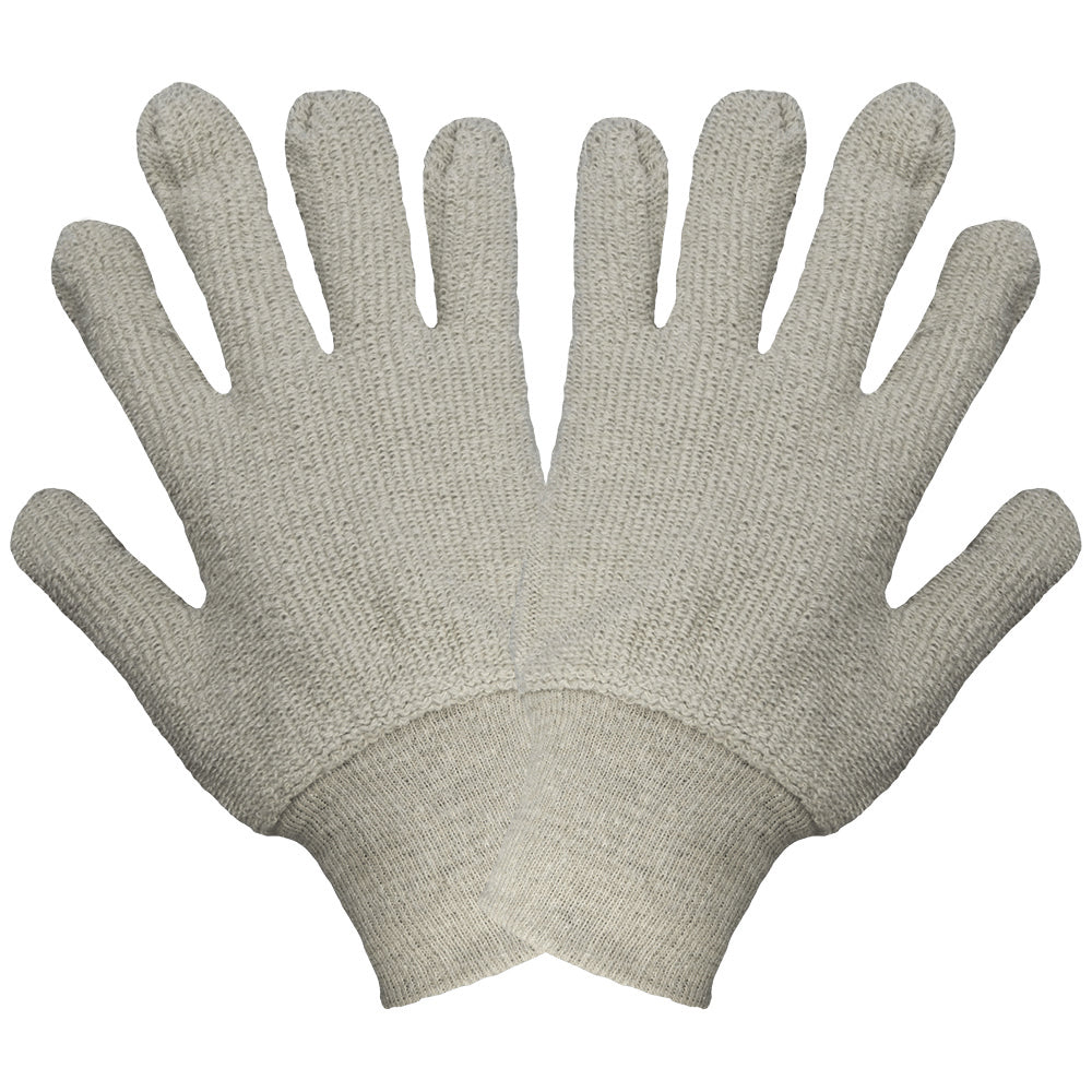 Small Heavyweight Natural-Colored Terry Cloth Uncoated Gloves
