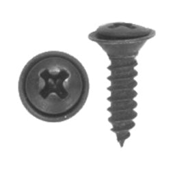#8 x 1 Inch Black Phosphate Type Ab Phillips Reduced Oval Trim Head Tapping Screw