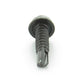 #14 x 1-1/2 Inch Black Oxide Hardened Steel #3 Point Indented Hex Washer Head Self-Drilling Tek Screw