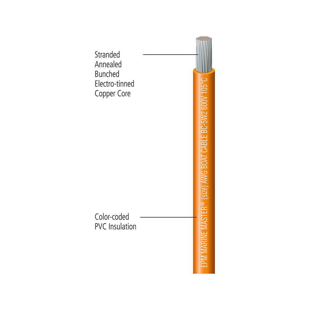 4 Ga Boat Cable Black 100' Roll