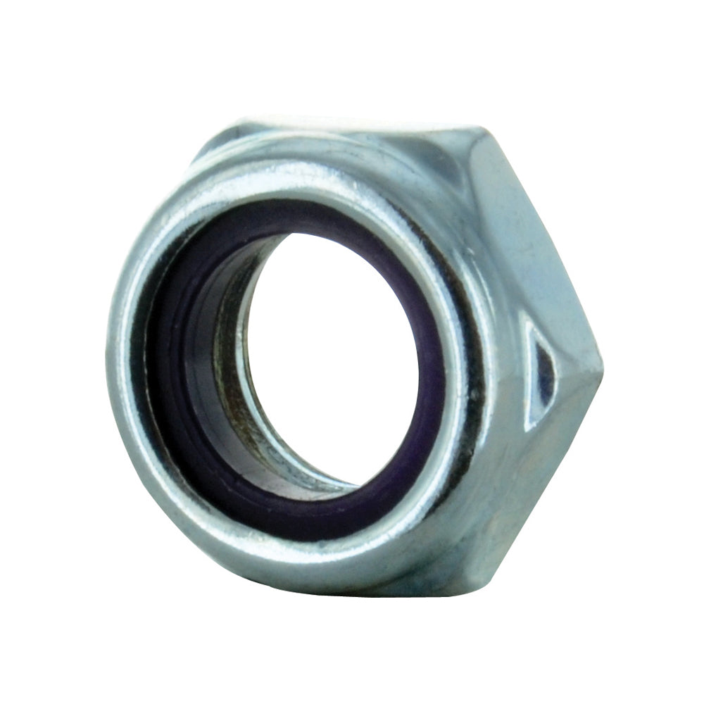 1/2-13 Coarse Zinc Plated Grade 2 (Nte) Nylon Insert Locking Jam Nut