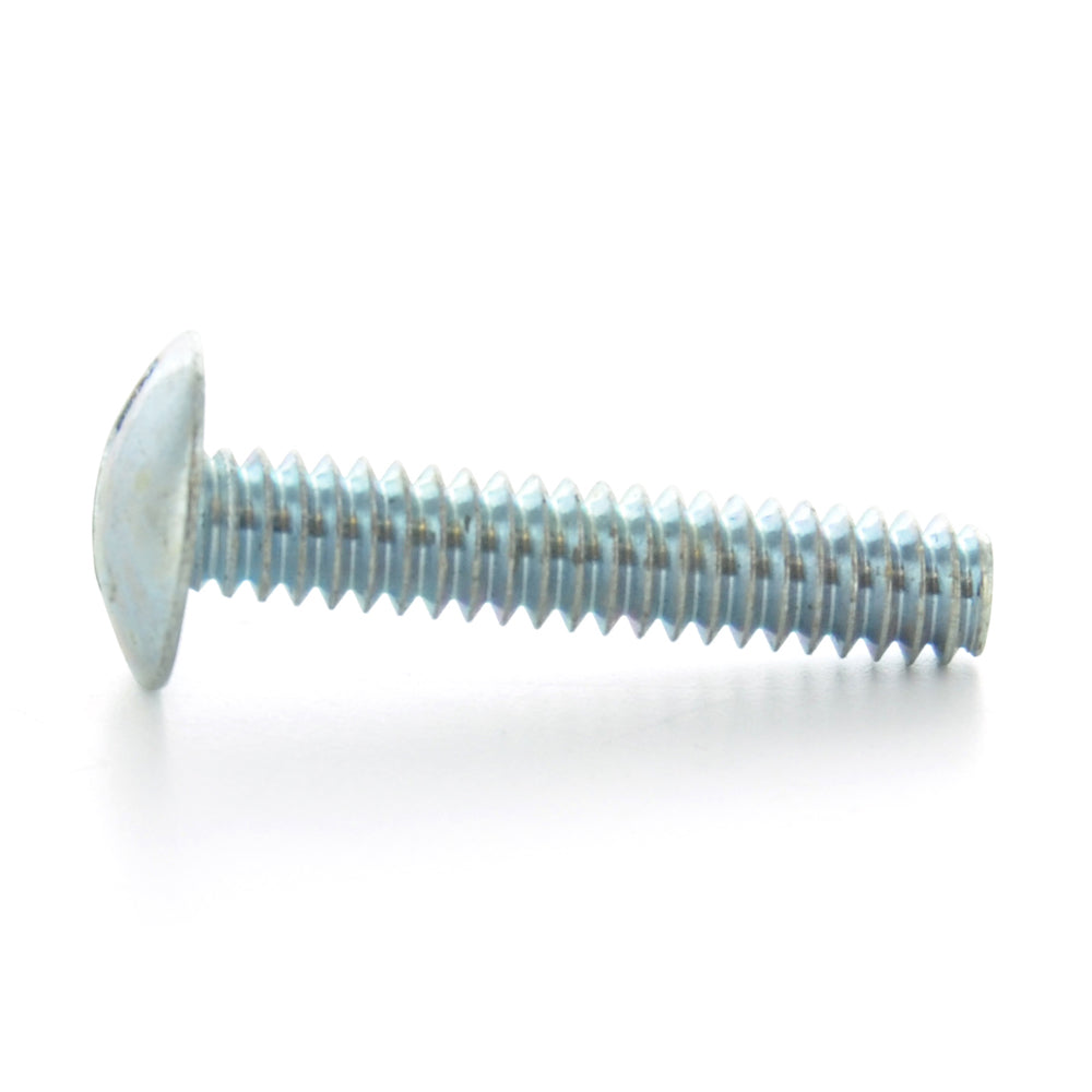 1/4-20 x 3/8 Inch Coarse Zinc Plated Steel Slotted Drive Truss Head Machine Screw