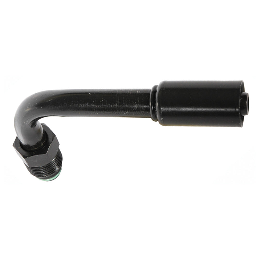 1/2 Inch x 5/16 Inch Carbon Steel 757E Series Coll-O-Crimp Bumped Tube O-Ring Male Swivel 90 Degree Tube Elbow