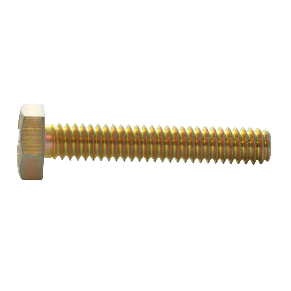 7/16-14 x 1 Inch Coarse Grade 8 Yellow Zinc Steel Hex Head Cap Screw Usa