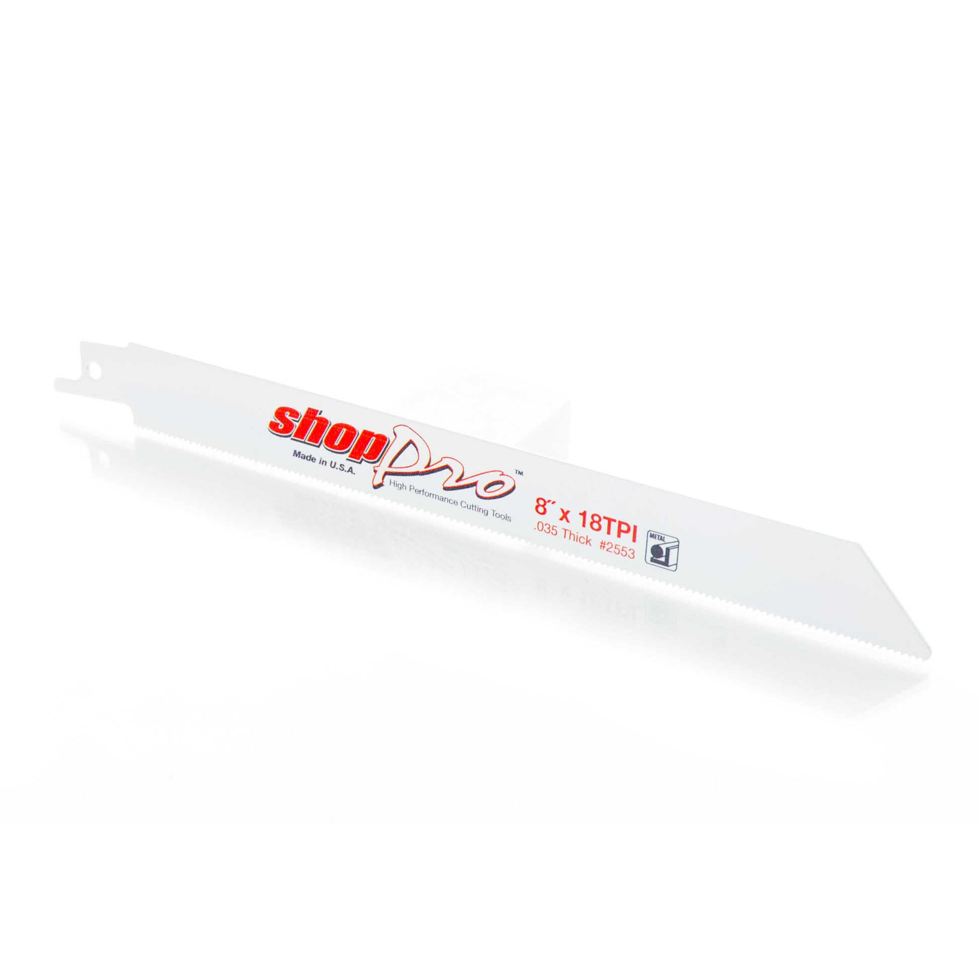 ShopPro 8 x 3/4 x .035 Cobalt Metal Cutting Reciprocating Saw Blade - 18 Tpi