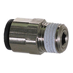 1/8 Inch x 3/8 Inch Mpt x Compression Nickel Plated Brass Tube Male Connector