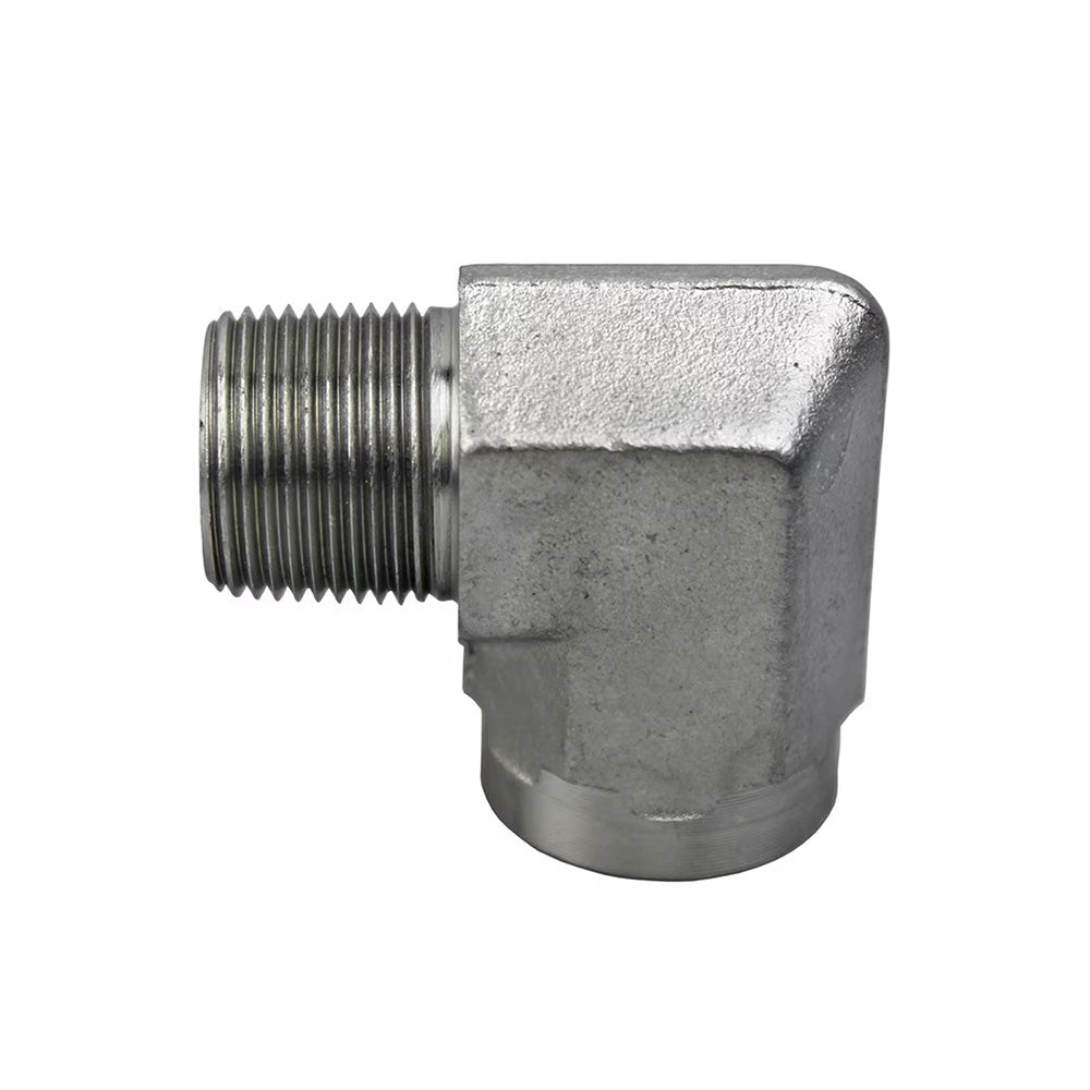 1-1/4 Inch 1800 psi Zinc Plated Yellow Dichromate Carbon Steel 90 Degree Street Elbow