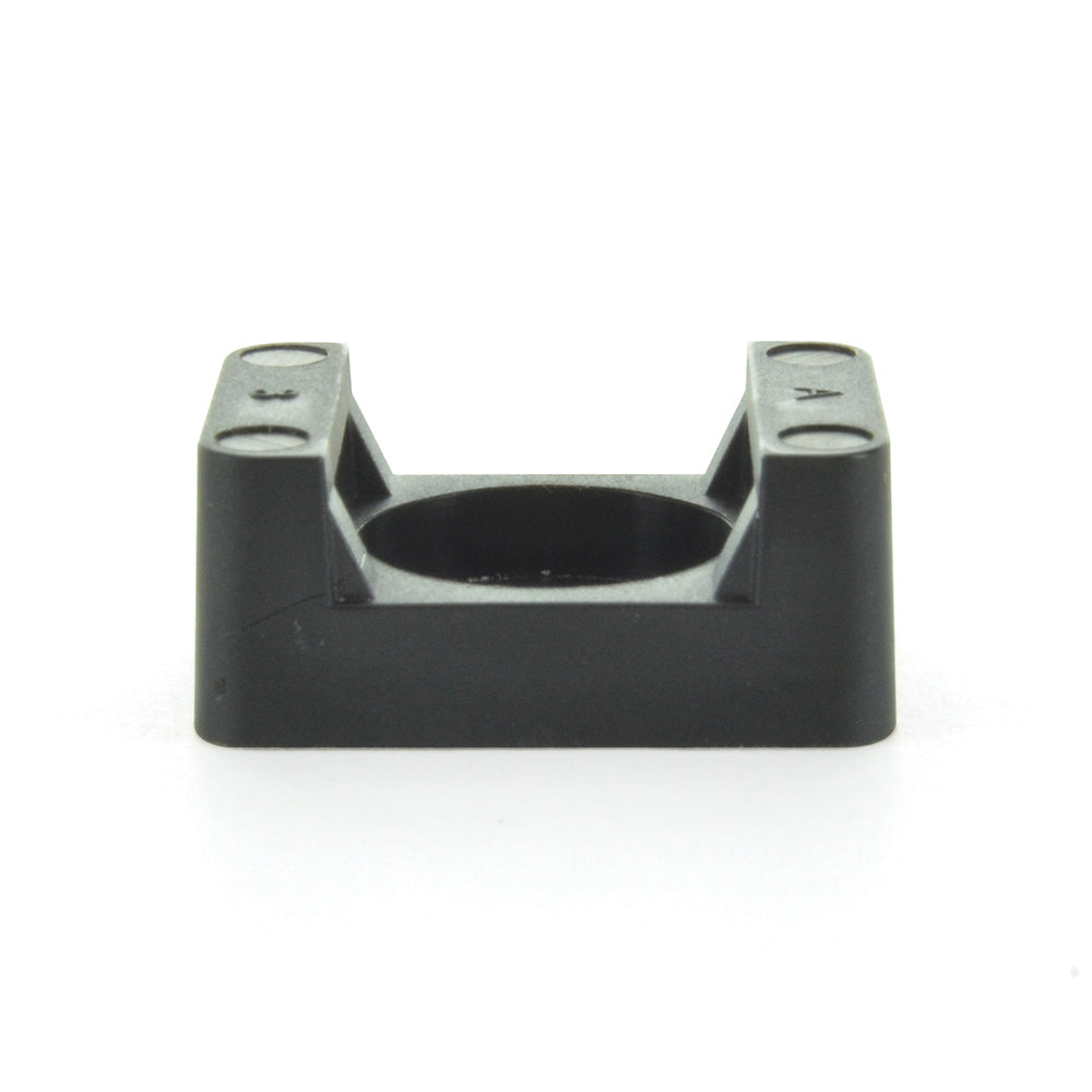 .87 Inch x .64 Inch x .38 Inch Large Cable Tie Screw Mount UV Black