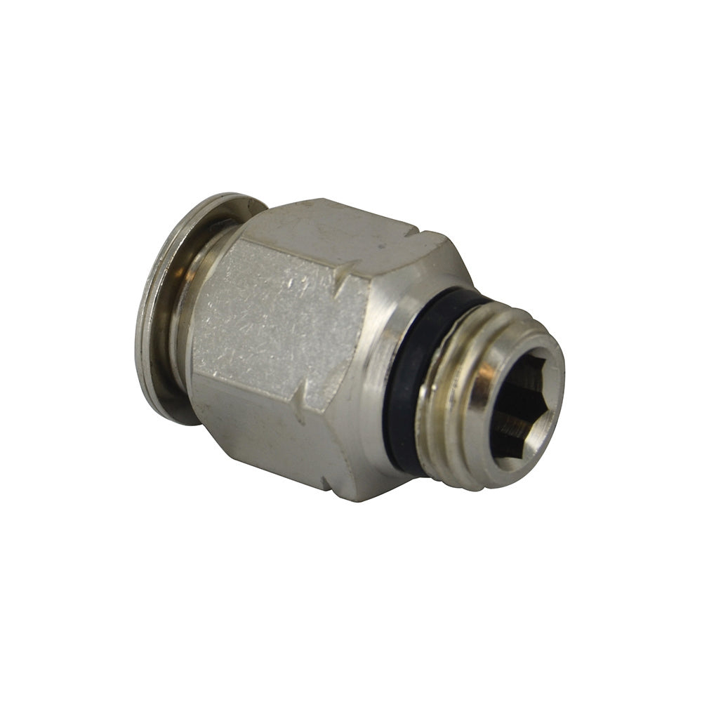 1/2 Inch Tube x 1/4 Inch Pipe Straight Male Connector - Universal Thread