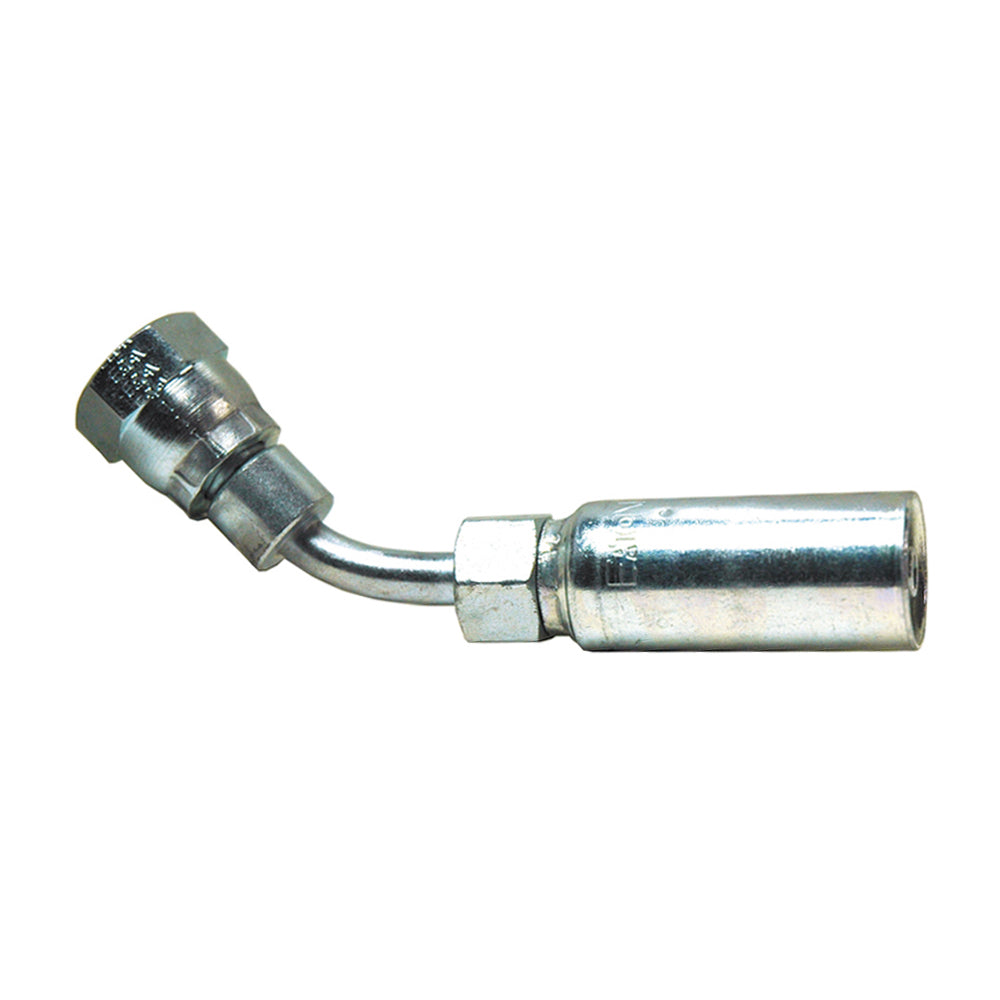 Female Swivel DIN24 Light  45 Degree Elbow 1/2 Inch hose X M15 tube