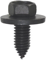 3/8-16 x 1 Inch Coarse Black Steel Ca Point Hex Head Body Bolt With Free Spinning Washer