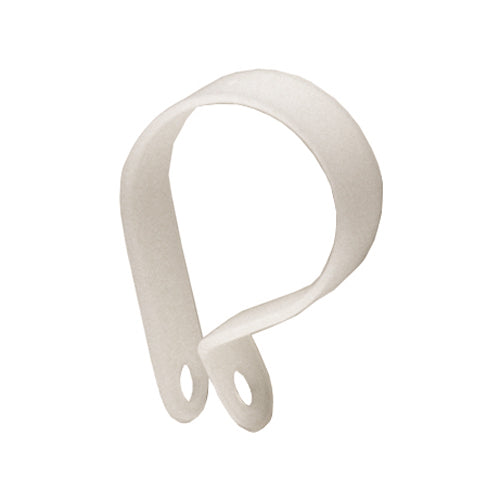 White Nylon Cable Clamp 1/2 Diameter