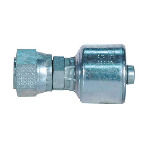 1/2 Inch x 3/4 Inch Female Flat-Face O-Ring Swivel Tuffcoat Lead Free MegaCrimp Coupling